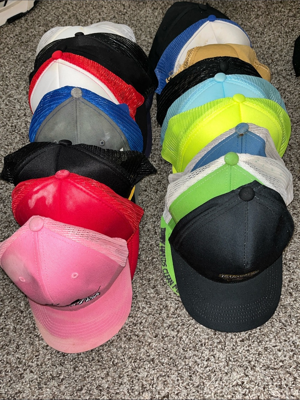 Mixed Color Trucker Hat Lot - Assorted Mesh Caps